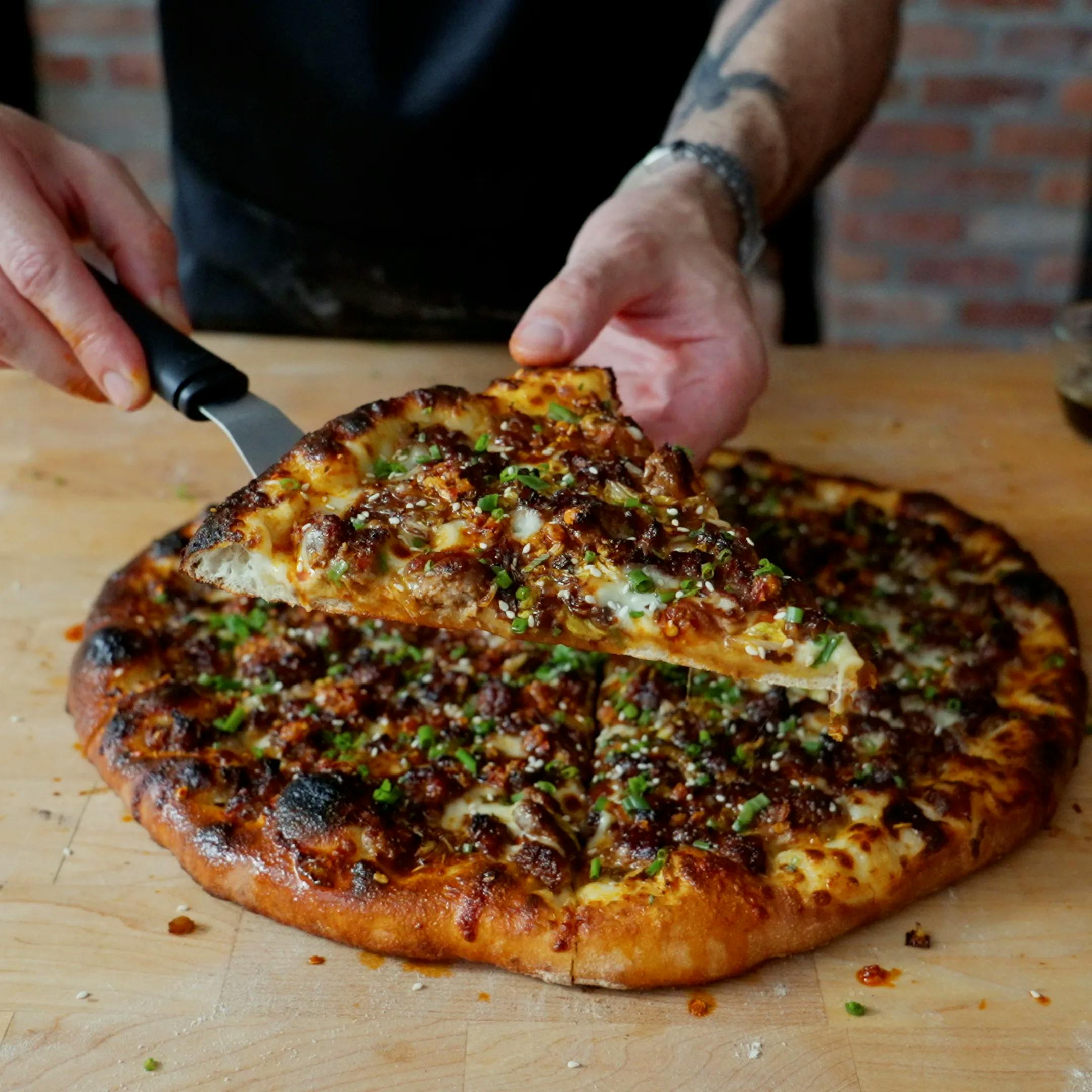 Potsticker Pizza